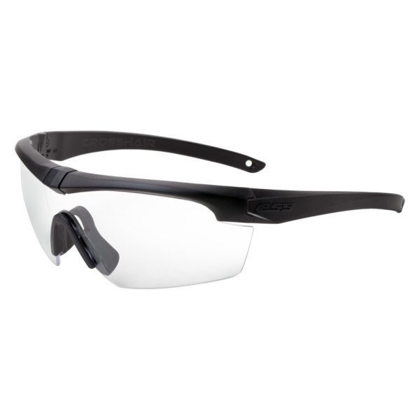ESS® - Crosshair™ Anti-Fog Black Frame Clear Semi-Rimless Glasses Kit