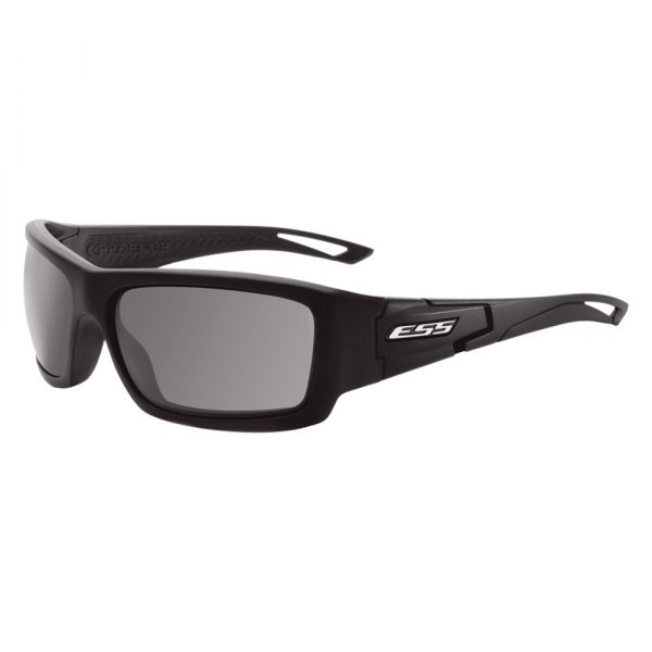 ESS® - Credence™ Black Frame Smoke Gray Polycarbonate Oval Glasses Kit
