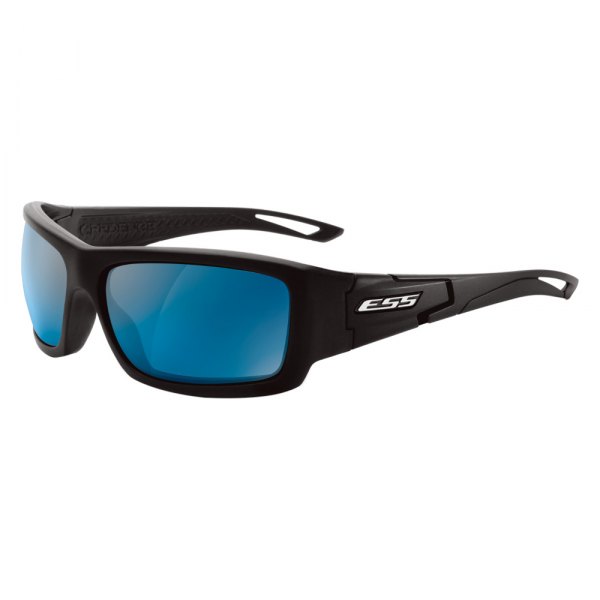 ESS® - Credence™ Black Frame Mirrored Blue Polycarbonate Oval Glasses Kit