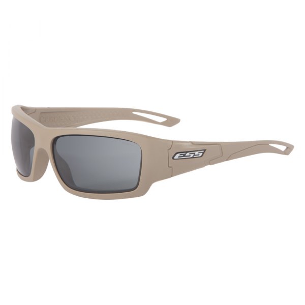 ESS® - Credence™ Terrain Tan Frame Smoke Gray Polycarbonate Oval Glasses Kit