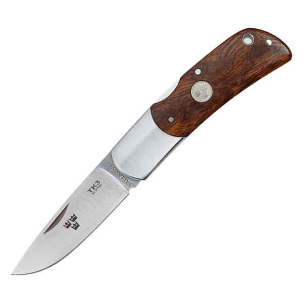 Fallkniven® - TK3 2.756" Straight Back Ironwood Handle Folding Knife with Sheath