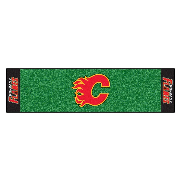 FanMats® - NHL Calgary Flames Logo Golf Putting Green Mat