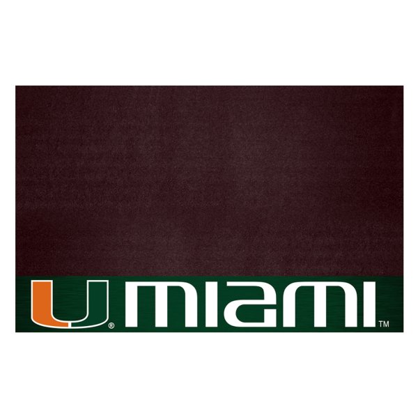 FanMats® - Grill Mat with "U" Logo & "U Miami" Wordmark