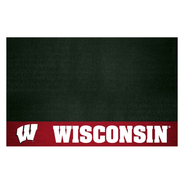 FanMats® - Grill Mat with "W" Logo & "Wisconsin" Wordmark