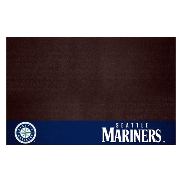 FanMats® - Grill Mat with "Circular Seattle Mariners Compass" Logo & "Seattle" Wordmark