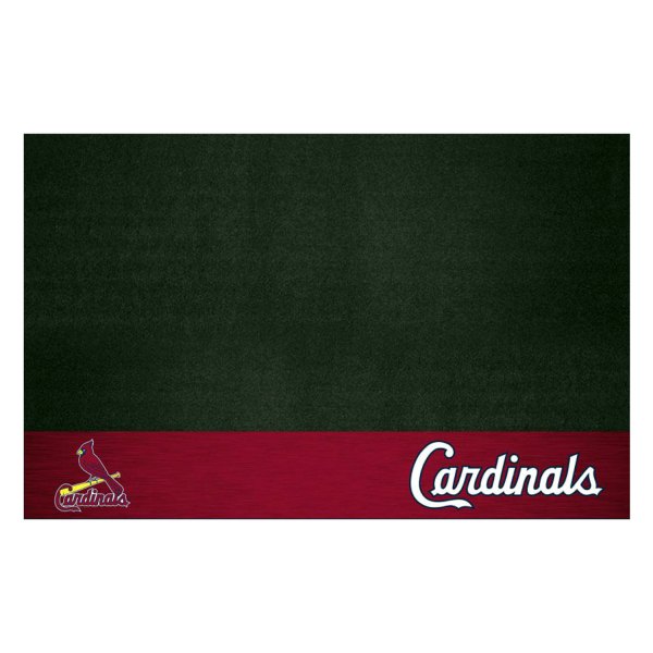 FanMats® - Grill Mat with "Cardinal with Bat" Logo & "Cardinals" Wordmark