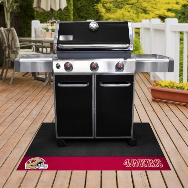 FanMats® - Grill Mat with "Oval 49ers" Logo & "49ers" Wordmark