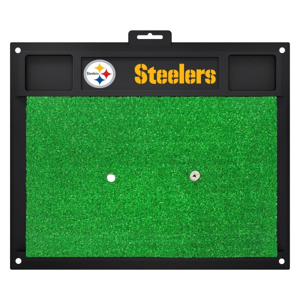 FanMats® - NFL "Steelers" Logo & "Steelers" Wordmark Golf Hitting Mat