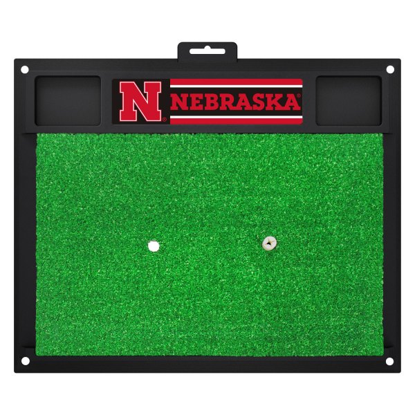 FanMats® - Nebraska University Logo Golf Hitting Mat