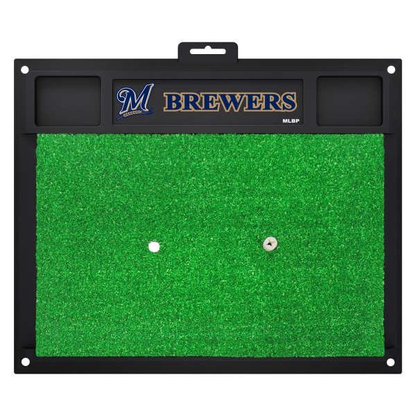 FanMats® - MLB Milwaukee Brewers Logo Golf Hitting Mat