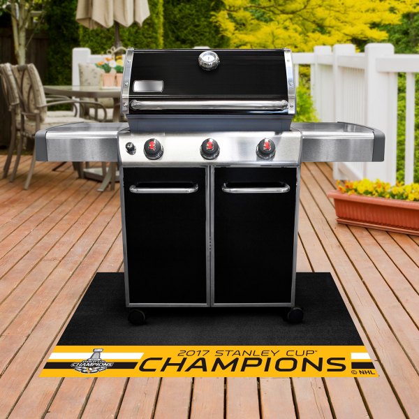 FanMats® - NHL "Pittsburgh Penguins" 26" x 42" Grill Mat with "2017 Stanley Cup Champions" Logo