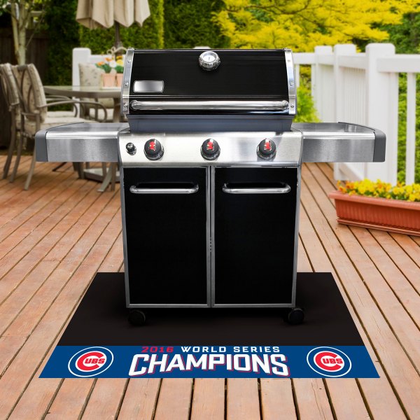 FanMats® - MLB "Chicago Cubs" 26" x 42" Grill Mat with "2016 World Series Champions" Logo