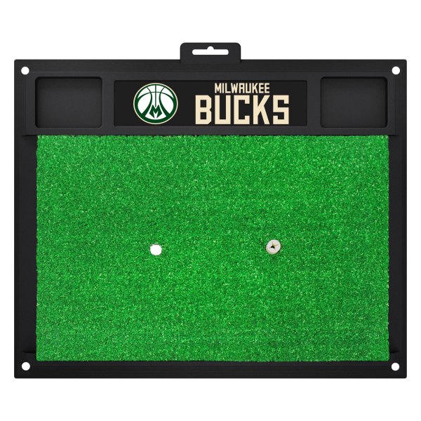 FanMats® - Milwaukee Bucks University Logo Golf Hitting Mat