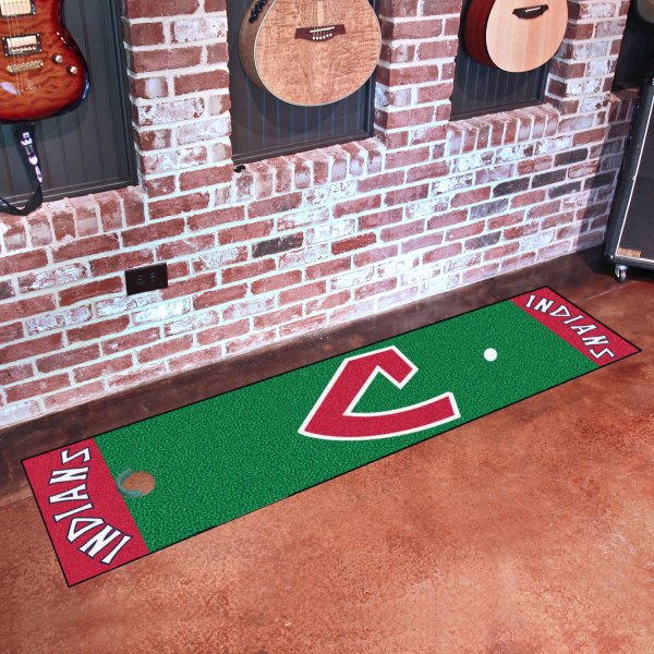 FanMats® - MLB Cleveland Indians Retro Golf Putting Green Mat