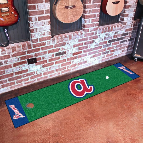 FanMats® - MLB Atlanta Braves Retro Golf Putting Green Mat