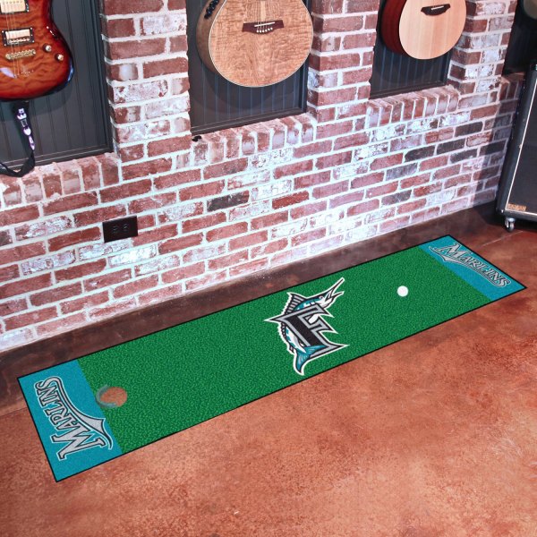 FanMats® - MLB Florida Marlins Retro Golf Putting Green Mat