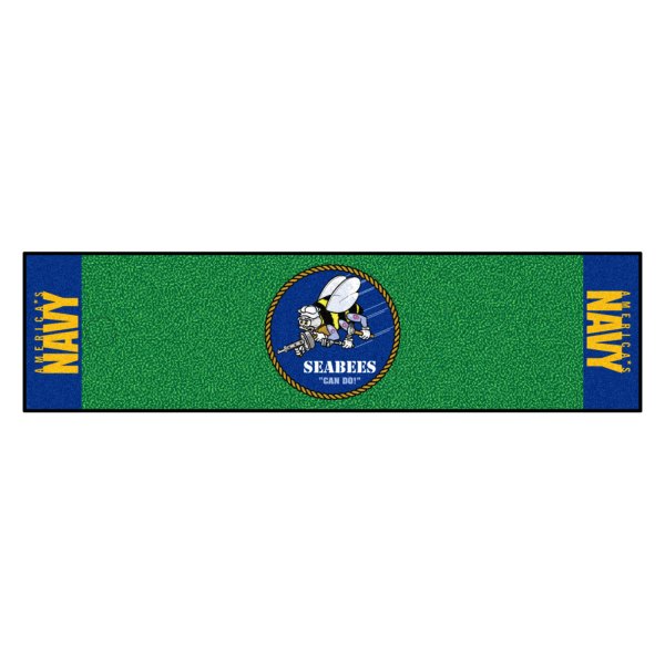 FanMats® - U.S. Navy Seabees Logo Golf Putting Green Mat