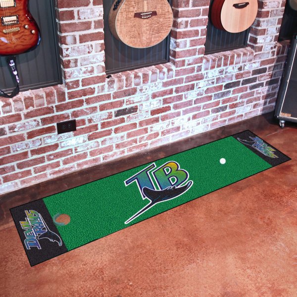 FanMats® - MLB Tampa Bay Rays Retro Golf Putting Green Mat