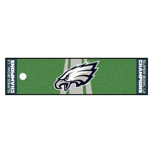 FanMats® - NFL Philadelphia Eagles Super Bowl LII Champions Logo Golf Putting Green Mat