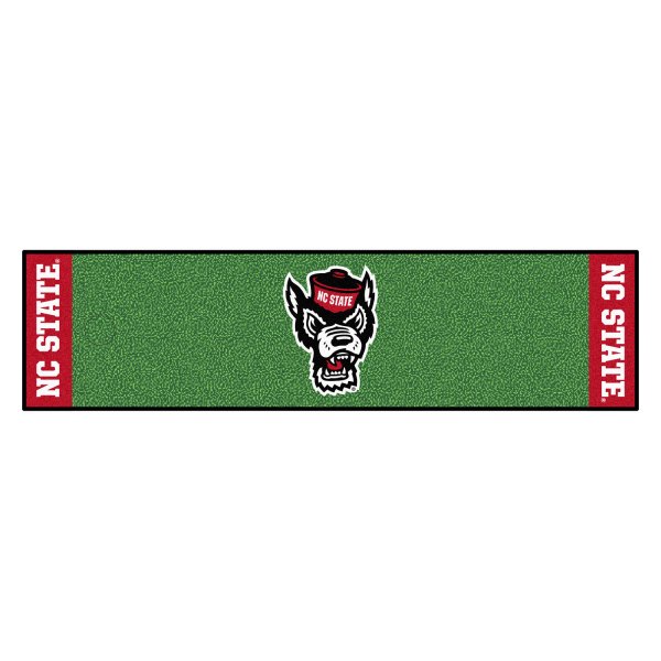 FanMats® - North Carolina State University Wolf University Logo Golf Putting Green Mat