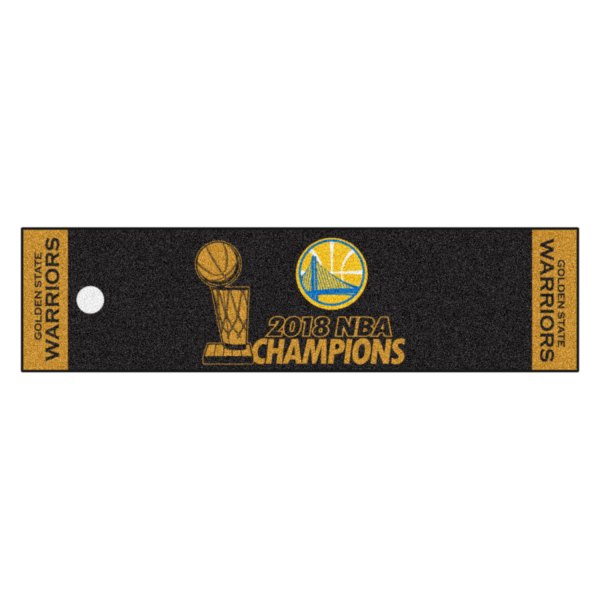 FanMats® - NBA Golden State Warriors 2018 NBA Finals Champions Logo Golf Putting Green Mat