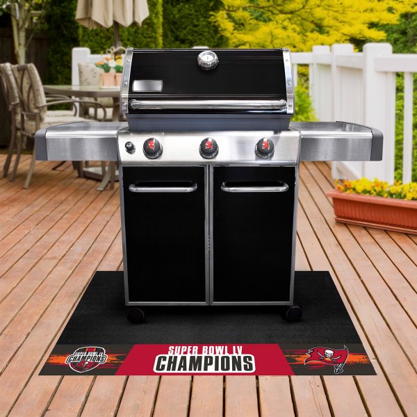 FanMats® - NFL "Tampa Bay Buccaneers" 26" x 42" Grill Mat with "Super Bowl LV Champions" Logo