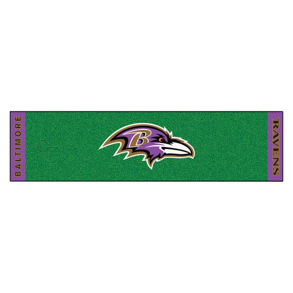 FanMats® - NFL Baltimore Ravens Logo Golf Putting Green Mat
