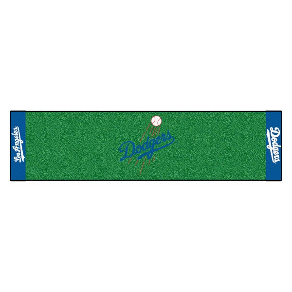 FanMats® - MLB Los Angeles Dodgers "Script Dodgers with Baseball" Logo Golf Putting Green Mat