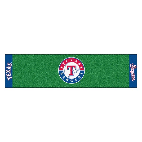 FanMats® - MLB Texas Rangers Logo Golf Putting Green Mat