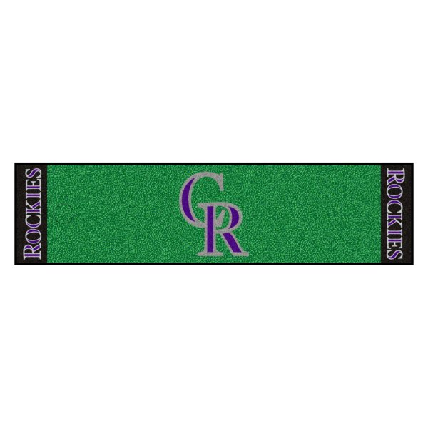 FanMats® - MLB Colorado Rockies Logo Golf Putting Green Mat