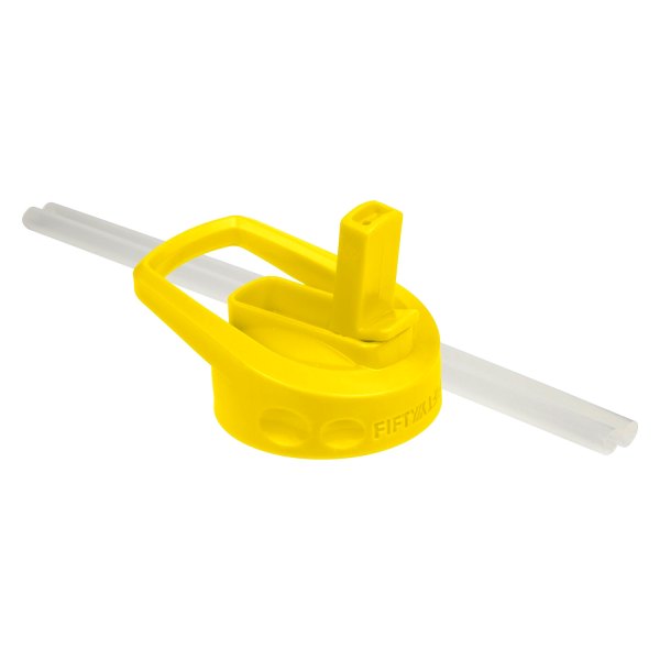 Fifty/Fifty® - 2.65" Yellow Wide-Mouth Straw Lid