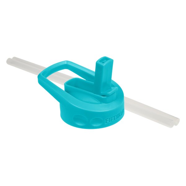 Fifty/Fifty® - 2.65" Aqua Wide-Mouth Straw Lid