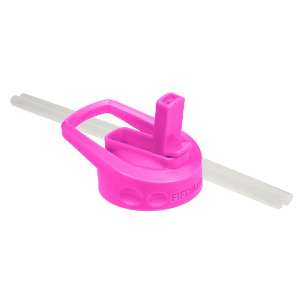 Fifty/Fifty® - 2.65" Pink Wide-Mouth Straw Lid