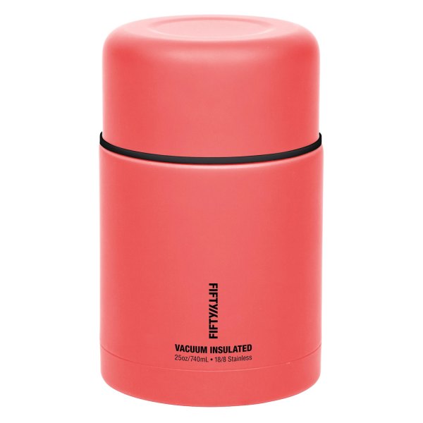 Fifty/Fifty® - 25 oz. Coral Insulated Food Container