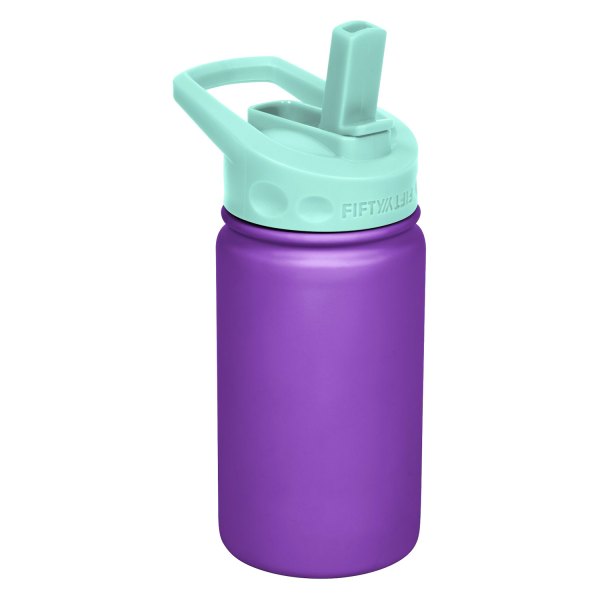 Fifty/Fifty® - Kid's™ 12 fl. oz. Purple/Cool Mint Stainless Steel Wide-Mouth Bottle withwith Straw Lid