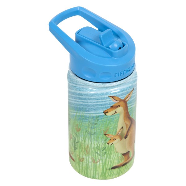 Fifty/Fifty® - Kid's™ 12 fl. oz. Kangaroo Stainless Steel Vacuum Insulated Bottle with Straw Lid