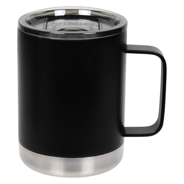 Fifty/Fifty® - 12 fl. oz. Male Black Stainless Steel Camp Mug with Slide Lid