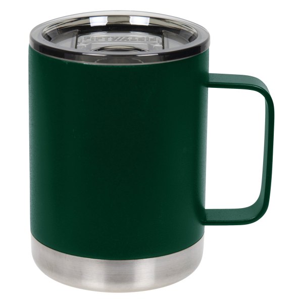 Fifty/Fifty® - 12 fl. oz. Forest Green Stainless Steel Camp Mug with Slide Lid