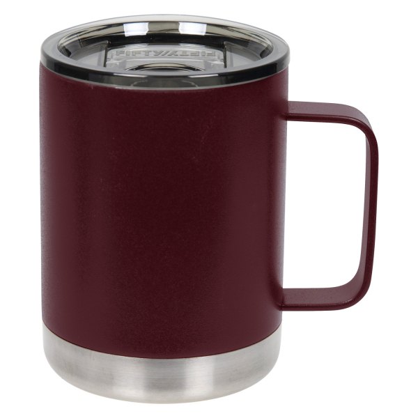 Fifty/Fifty® - 12 fl. oz. Brick Red Stainless Steel Camp Mug with Slide Lid