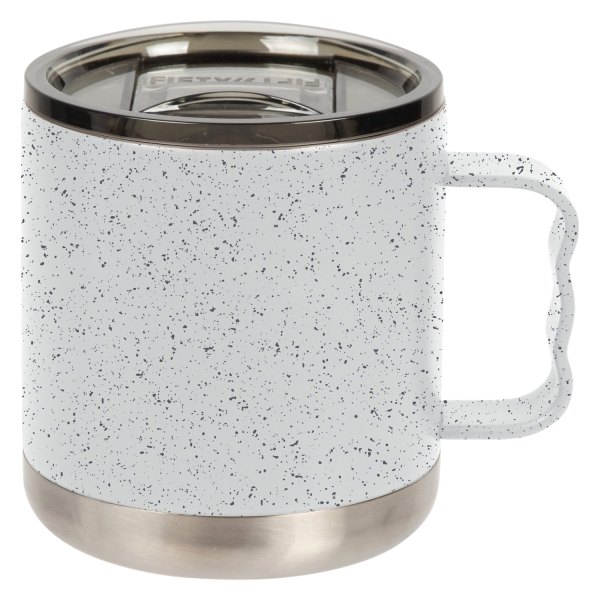 Fifty/Fifty® - 15 fl. oz. White/Speckles Stainless Steel Camp Mug with Slide Lid