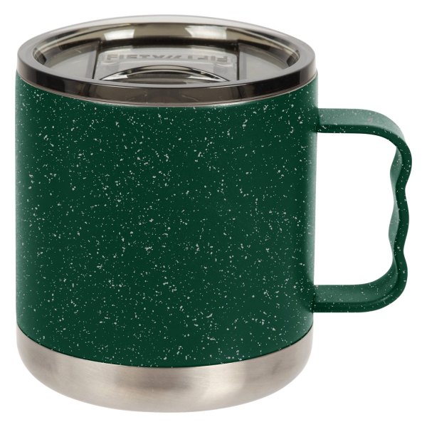 Fifty/Fifty® - 15 fl. oz. Forest Green/Speckles Stainless Steel Camp Mug with Slide Lid