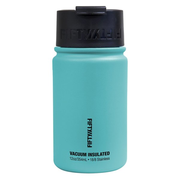 Fifty/Fifty® - 12 fl. oz. Aqua Stainless Steel Vacuum Insulated Bottle with Flip Lid
