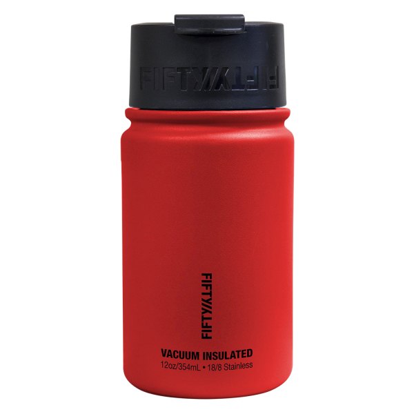 Fifty/Fifty® - 12 fl. oz. Cherry Red Stainless Steel Vacuum Insulated Bottle with Flip Lid