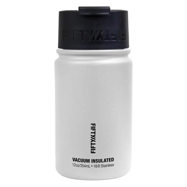 Fifty/Fifty® - 12 fl. oz. Winter White Stainless Steel Vacuum Insulated Bottle with Flip Lid