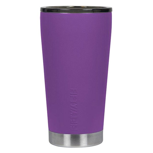 Fifty/Fifty® - 16 fl. oz. Royal Purple Stainless Steel Tumbler with Slide Lid