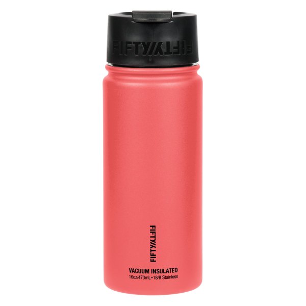 Fifty/Fifty® - 16 fl. oz. Coral Stainless Steel Vacuum Insulated Bottle with Flip Lid