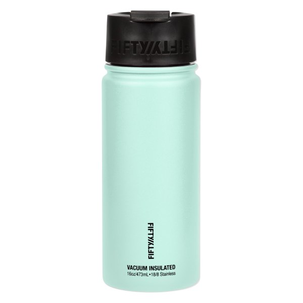 Fifty/Fifty® - 16 fl. oz. Cool Mint Stainless Steel Vacuum Insulated Bottle with Flip Lid