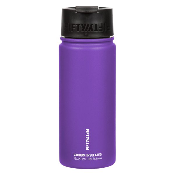 Fifty/Fifty® - 16 fl. oz. Royal Purple Stainless Steel Vacuum Insulated Bottle with Flip Lid