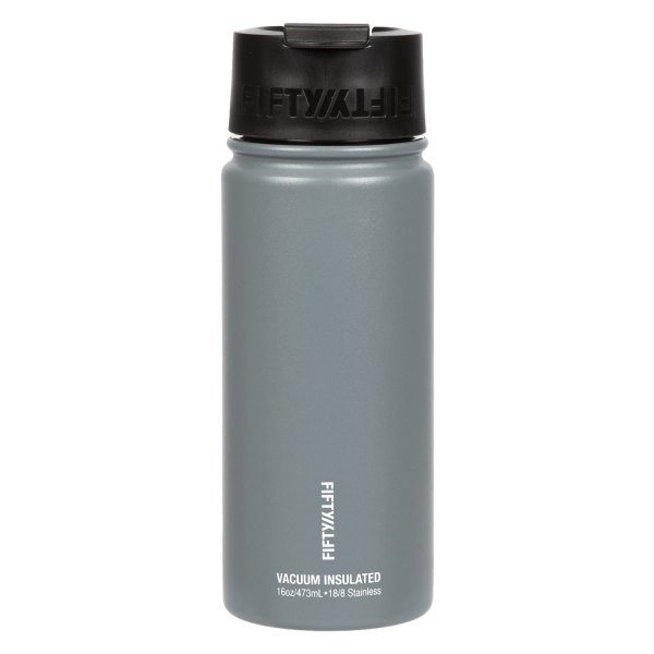 Fifty/Fifty® - 16 fl. oz. Slate Gray Stainless Steel Vacuum Insulated Bottle with Flip Lid