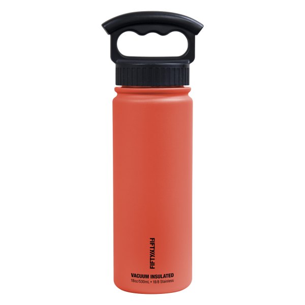 Fifty/Fifty® - 18 fl. oz. Coral Stainless Steel Vacuum Insulated Bottle with 3-Finger Lid